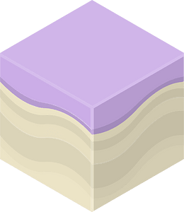 Color terrain isometric cube 10 purple top