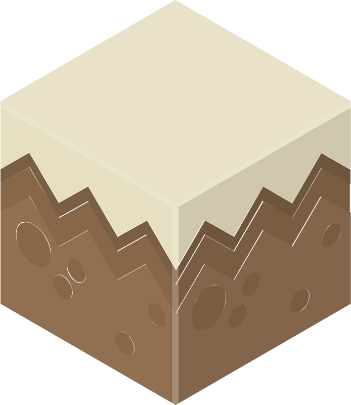 Color terrain isometric cube 09 beige top