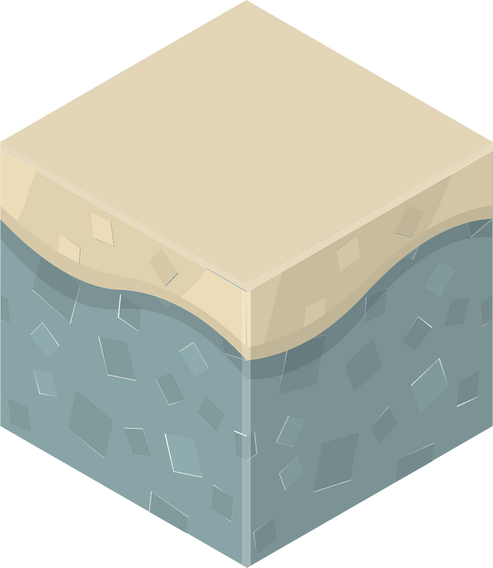 Color terrain isometric cube 13 beige top
