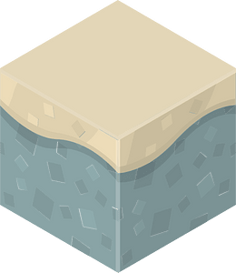 Color terrain isometric cube 13 beige top