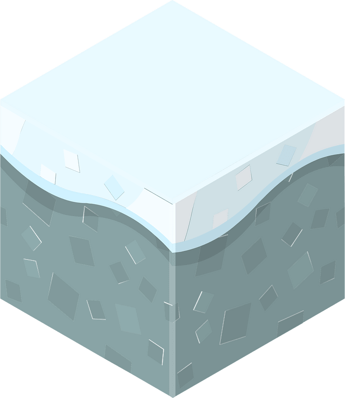 Color terrain isometric cube 14 white top