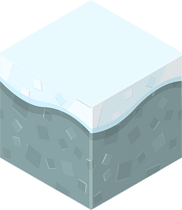 Color terrain isometric cube 14 white top