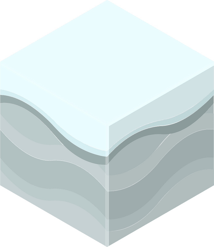Color terrain isometric cube 15 white top