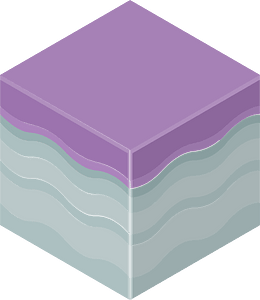 Color terrain isometric cube 22 purple top
