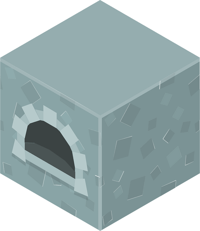 Grey isometric cube 02 oven