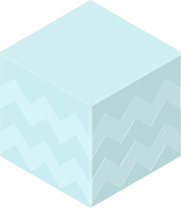 Grey isometric cube