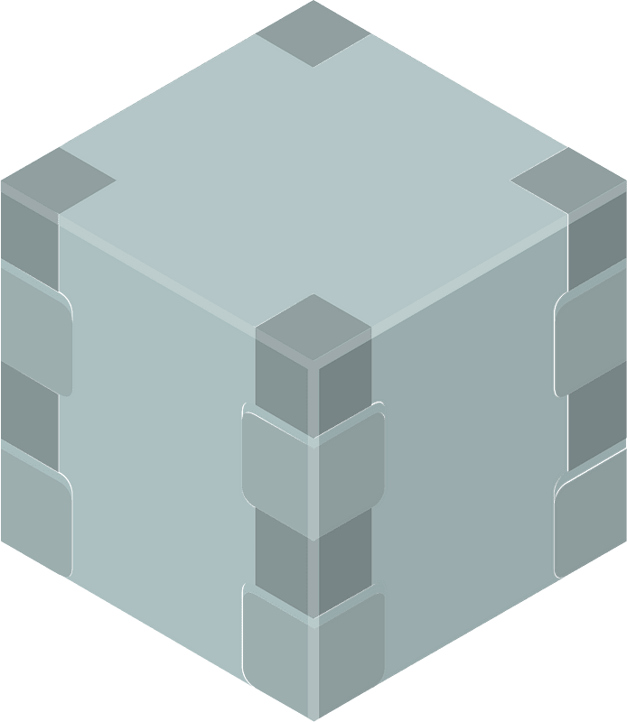 Grey isometric cube 17 bricks