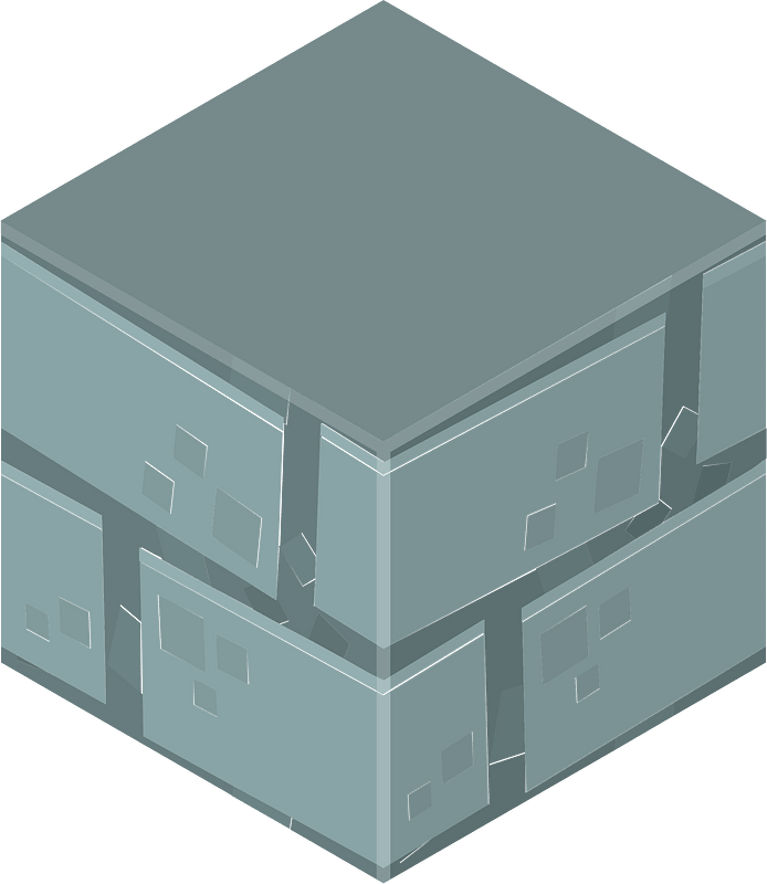 Grey isometric cube 20 bricks