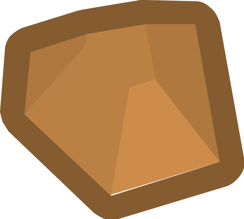 Isometric brown rock