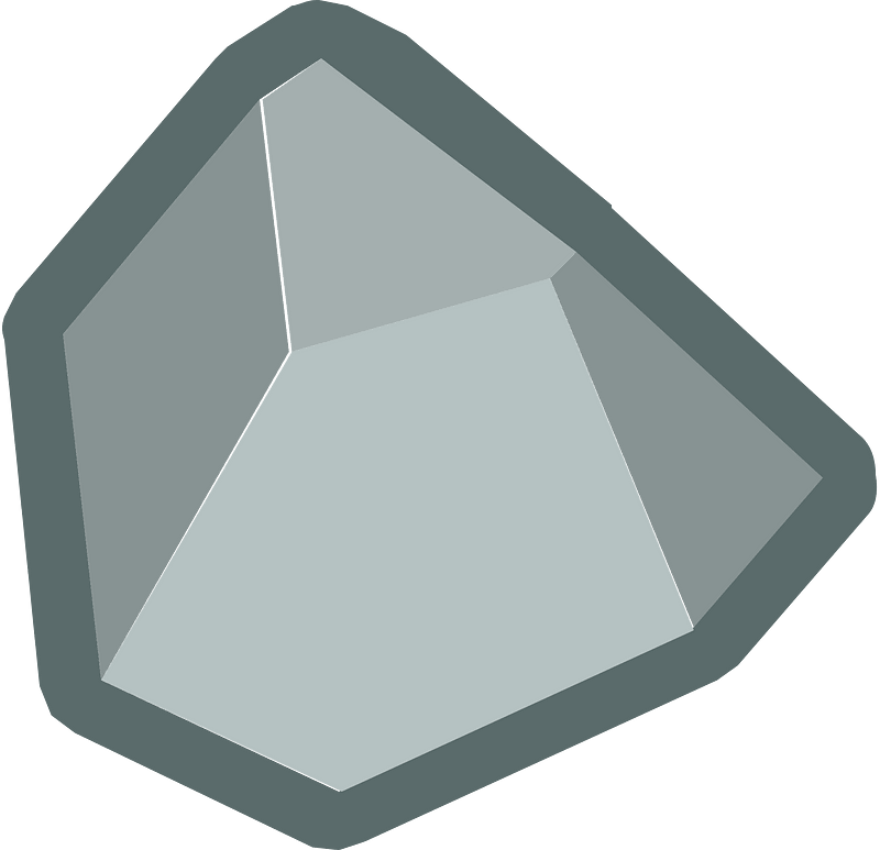 Isometric grey rock