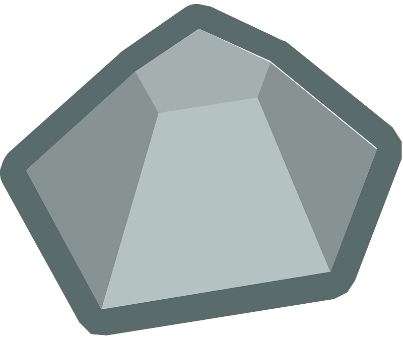 Isometric grey rock