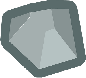 Isometric grey rock