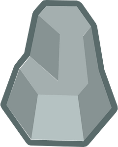 Isometric grey rock