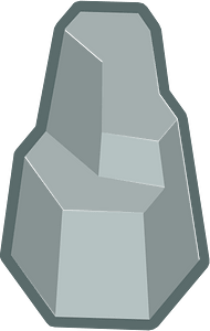 Isometric grey rock