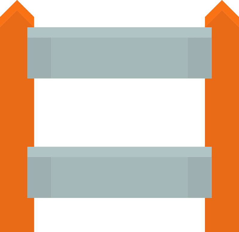Red grey ladder