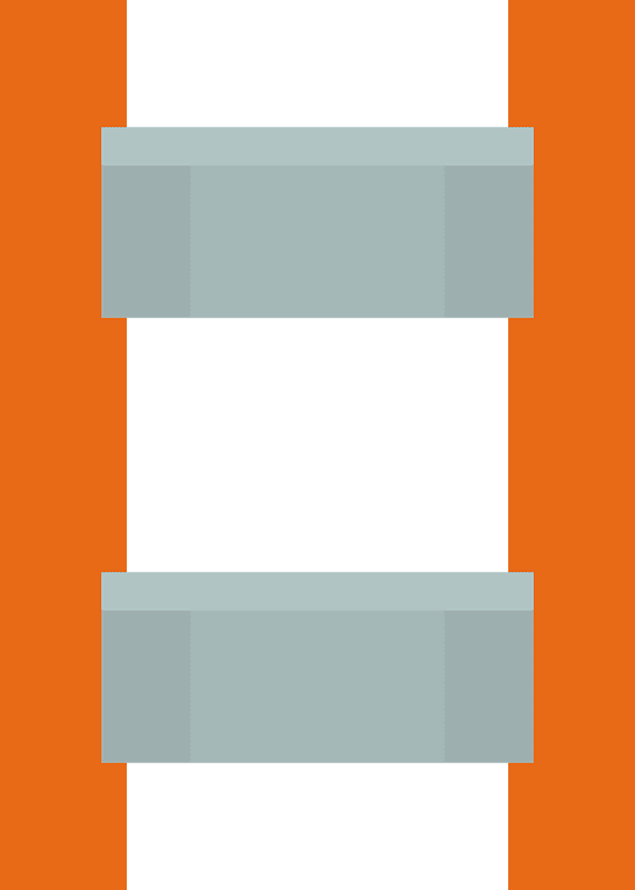 Red grey ladder