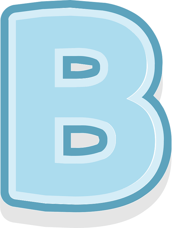 Blue letter b