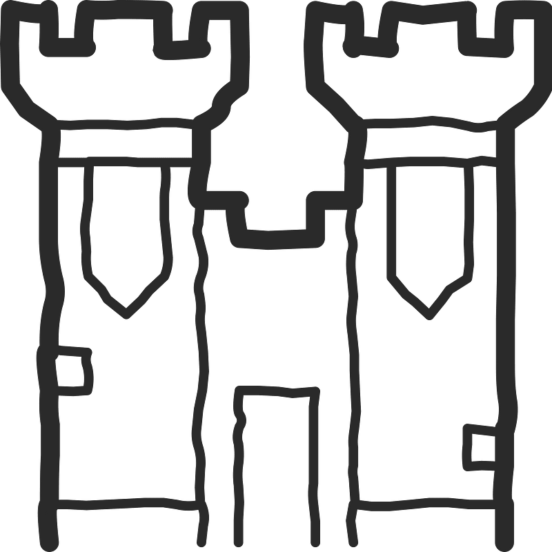 Mono line object 08 castle