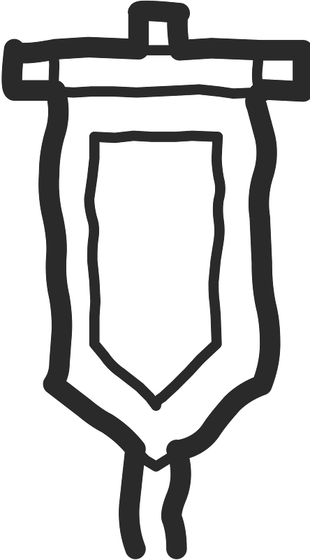 Mono line object 11 flag