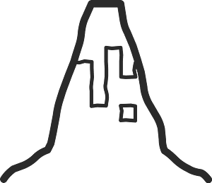 Mono line object 35 mountain