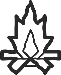 Mono line object 48 campfire