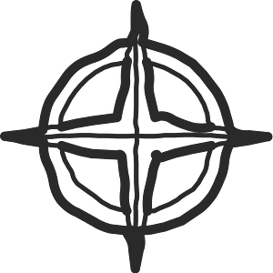 Mono line object 74 compass