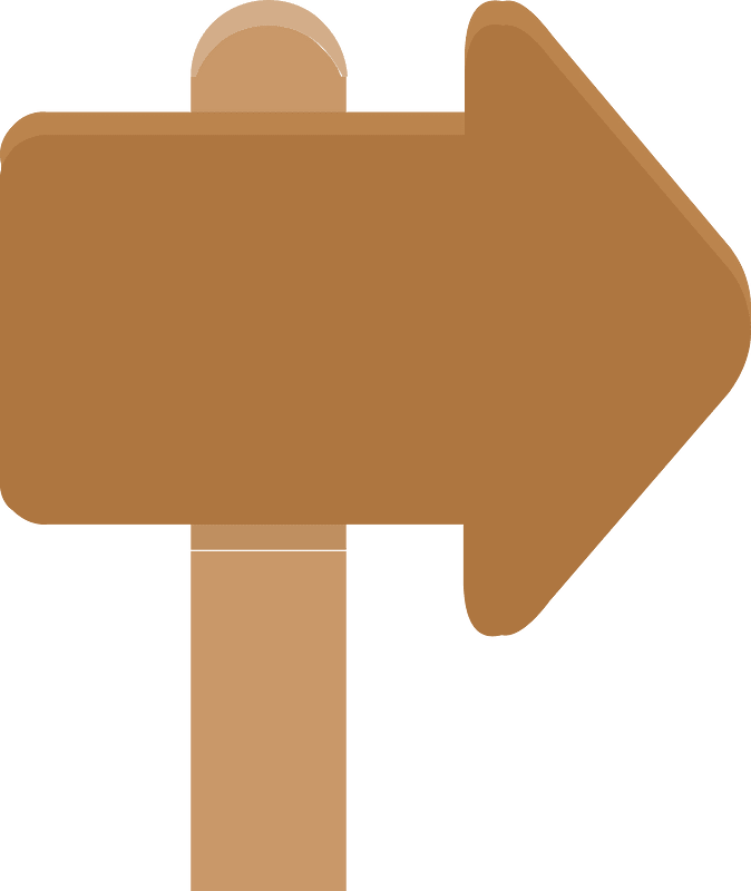 Brown sign board 08 arrow right