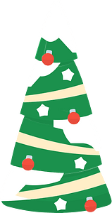 Decorated coniferous tree