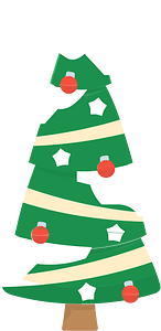 Decorated coniferous tree