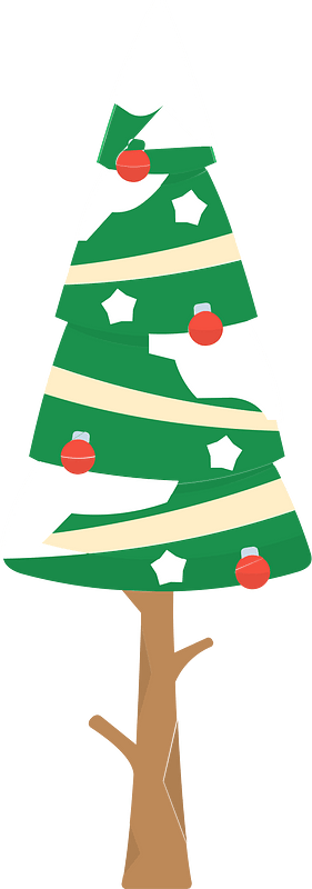 Decorated coniferous tree