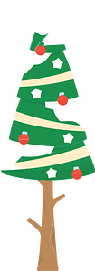 Decorated coniferous tree