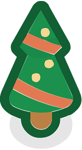 Decorated coniferous tree