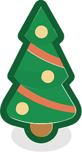 Decorated coniferous tree