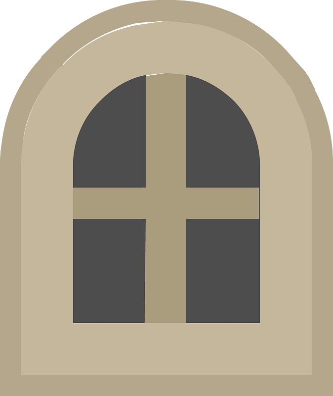 Beige frame windows