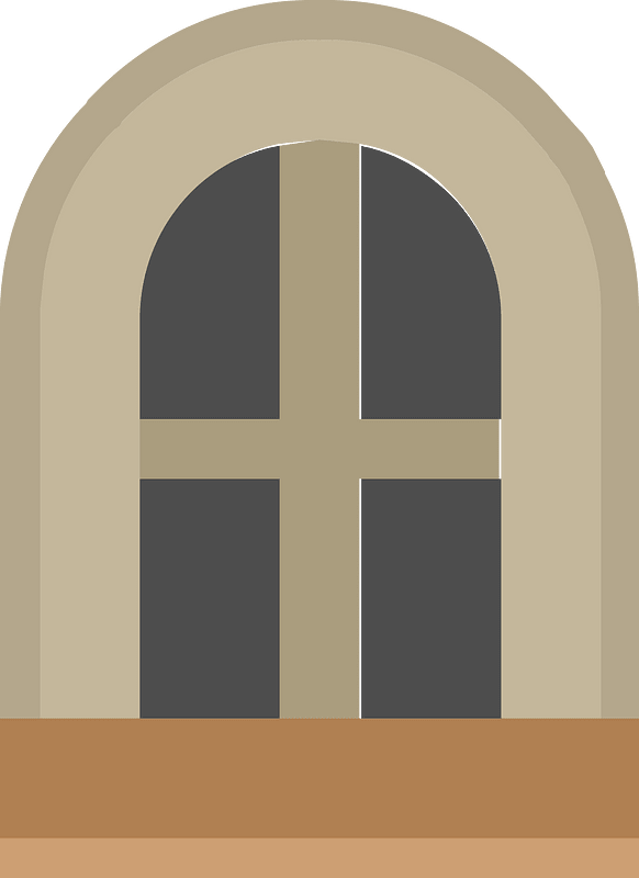 Beige frame windows