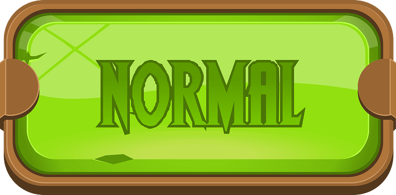 Flat green normal button
