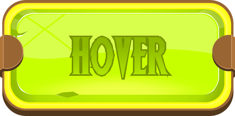 Flat light green hover button