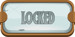 Flat grey locked button