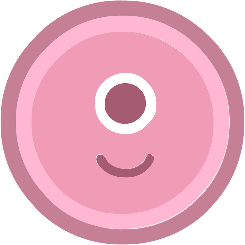 Pink alien 13 face