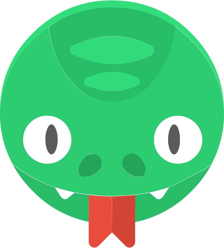 Round animal face 2-01 snake