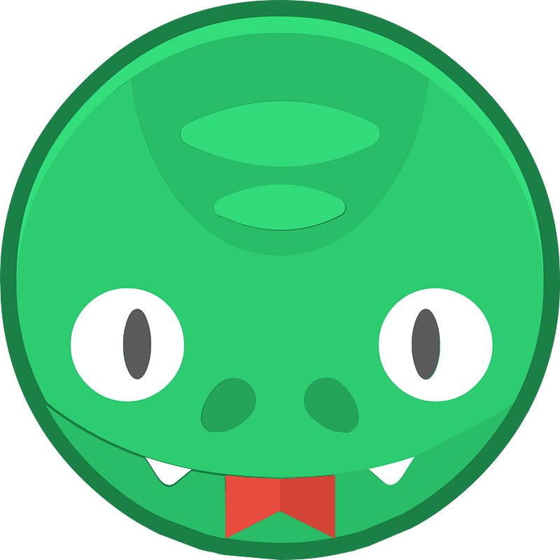 Round animal outlined face 3-01 snake