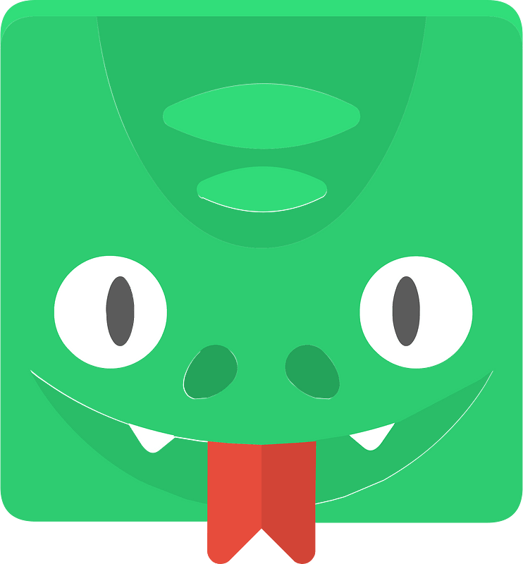 Square animal face 7-01 snake