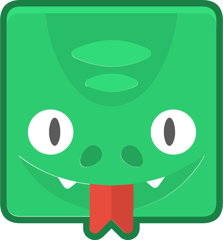 Square animal outlined face 8-01 snake