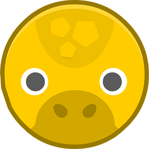 Round animal outlined face 3-02 giraffe