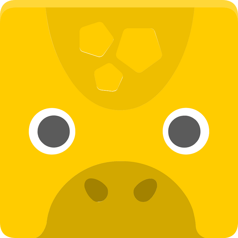 Square animal face 5-02 giraffe