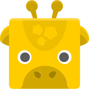 Square animal face 7-02 giraffe