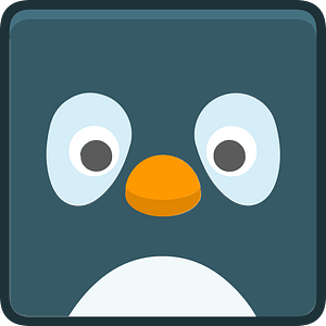 Square animal outlined face 6-03 penguin