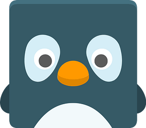 Square animal face 7-03 penguin