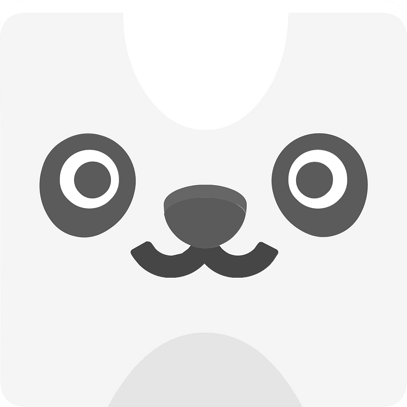 Square animal face 5-04 panda