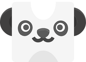Square animal face 7-04 panda